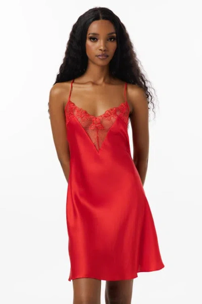 Silksilky Pure Silk Sexy Lace Neck Slip Dresses