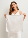 Silksilky Pure Silk Solid Color Square Scarf 53x53cm/21 In Ivory