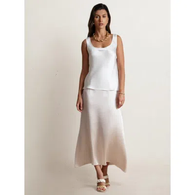 Silksilky Pure Silk Wide Straps Camisole In White