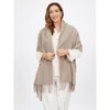 Silksilky Pure Wool Scarf Shawl In Brown