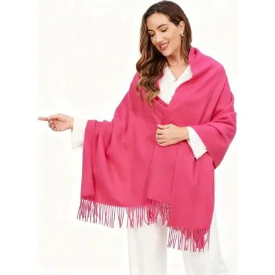 Silksilky Pure Wool Scarf Shawl In Purple