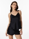 Silksilky Silk Spaghetti Strap Camisole Pajama Set
