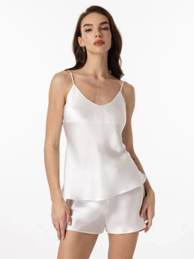 SILKSILKY SILKSILKY SPAGHETTI STRAP PURE SILK CAMISOLE SET