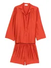 Silkylicious Alua Shorts Set In Orange