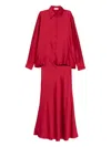 Silkylicious Fiora Maxi Skirt Set In Red