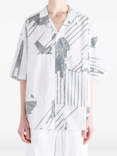 Sillage Graphic-print Short-sleeve Shirt In Black