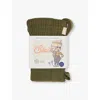 Silly Silas Hippy Footless Ribbed Organic-cotton Knitted Tights 6 Months-3 Y In Olive
