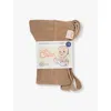 Silly Silas Retro Footless Ribbed Organic-cotton Knitted Tights 6 Months-3 Year In Peanut Blend