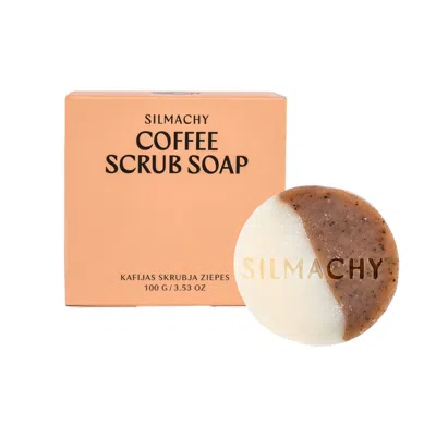 Silmachy Cosmetics Brown Coffee Scrub Soap For Body And Hands Bundle