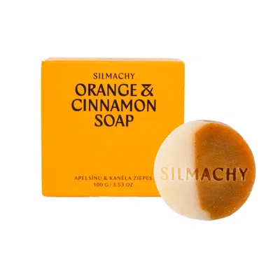 Silmachy Cosmetics Brown Orange & Cinnamon Soap Bar For Hands And Body Bundle