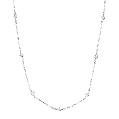 Silpada Allium' Necklace With Cubic Zirconia In Sterling Silver, 16" + 2" In White