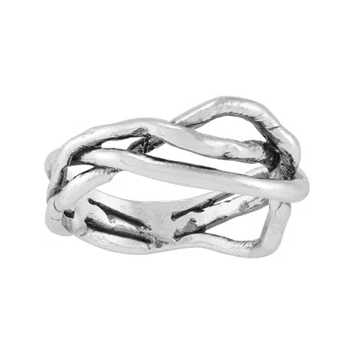 Silpada Always Intertwined' Sterling Silver Ring In White