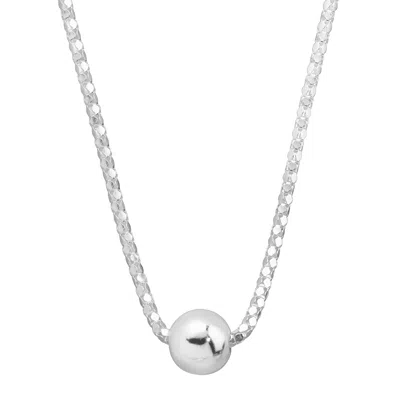 Silpada Atrani' Beaded Station Necklace In Sterling Silver,  12.5" + 4" In White