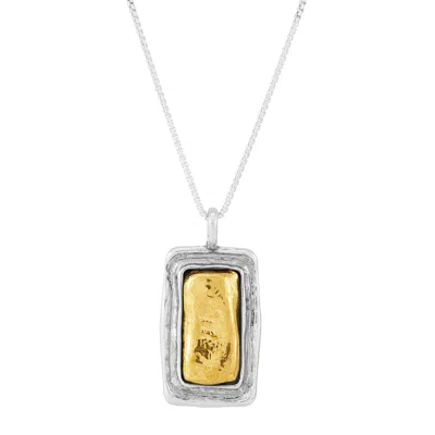 Silpada Aurora Glow' Sterling Silver And Brass Pendant Necklace, 18" + 2" In Multi