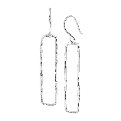 Silpada Balancing Act' Hammered Sterling Silver Drop Earrings In White