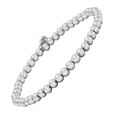 Silpada Beaded Circle' Bracelet In Sterling Silver, 6.25" (4mm) In Metallic