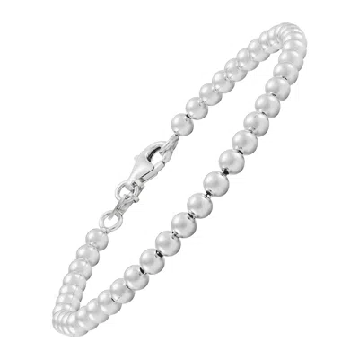 Silpada Beaded Features' Bracelet In Sterling Silver, 7.5"  (4mm) In Gray