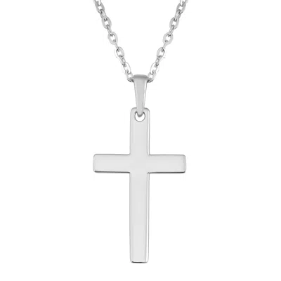 Silpada Bear Your Cross' Pendant Necklace In Sterling Silver, 14" + 2" + 2" In White