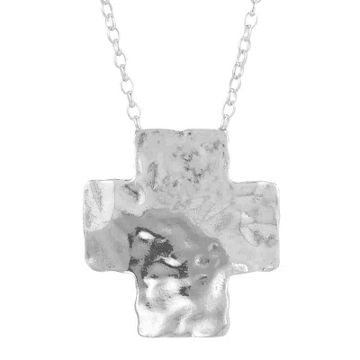 Silpada Beloved' Sterling Silver Cross Pendant Necklace, 18" + 2" In White