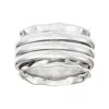 Silpada Calligraphy' Fidget Spinner Ring In Sterling Silver In White