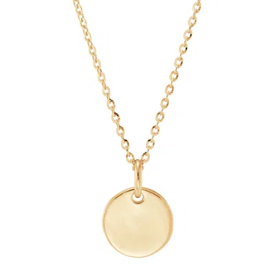 Silpada Caption This' 13 Mm Disc Pendant In 14k Yellow Gp Silver, 14" + 2" + 2" In Orange