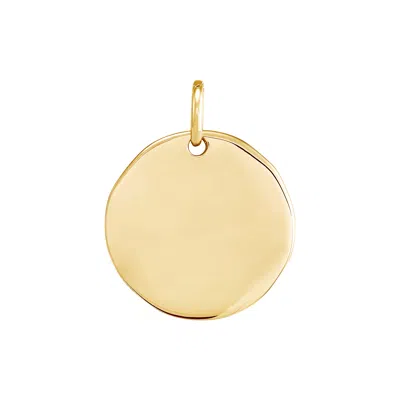 Silpada Caption This' Charm In 14k Yellow Gold-plated Sterling Silver, 20 Mm