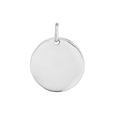 Silpada Caption This' Charm In Sterling Silver, 20 Mm In White