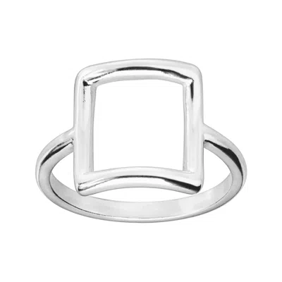 Silpada Catuskoti' Open Square Ring In Sterling Silver In White