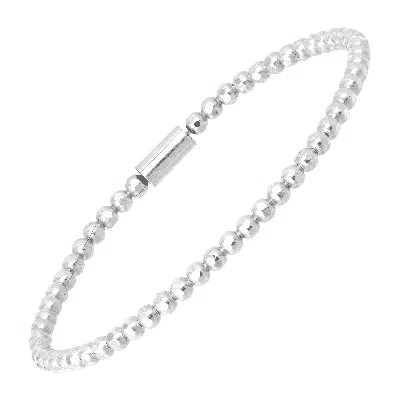 Silpada Charlotte' Sterling Silver Stretch Bracelet, 6.75" (3mm) In Neutral