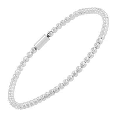 Silpada Charlotte' Sterling Silver Stretch Bracelet, 7.5"  (3mm) In Green