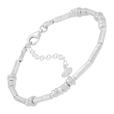 Silpada Clean Cut' Sterling Silver Link Bracelet, 7.5" + 2" In White
