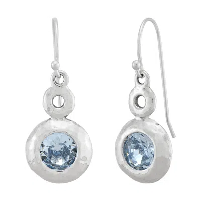 Silpada Cool Swifts' Sterling Silver Blue Crystal Drop Earrings