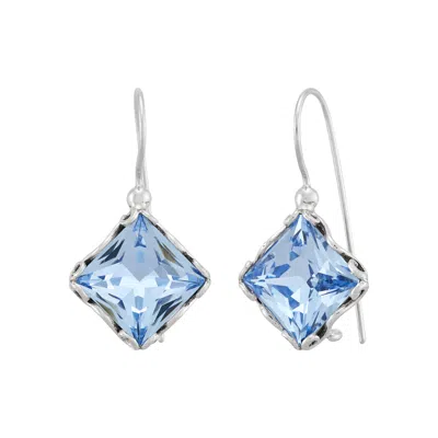Silpada Cooling Effects' Sterling Silver Blue Crystal Drop Earrings