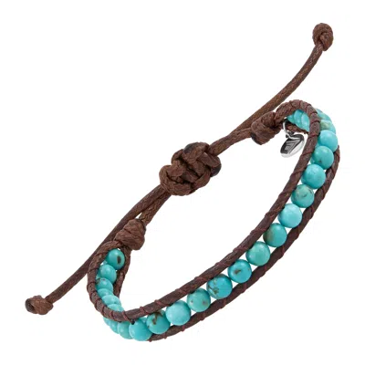 Silpada Cowboy Dream' Sterling Silver Natural Teal Turquoise Bracelet, 8" In Blue