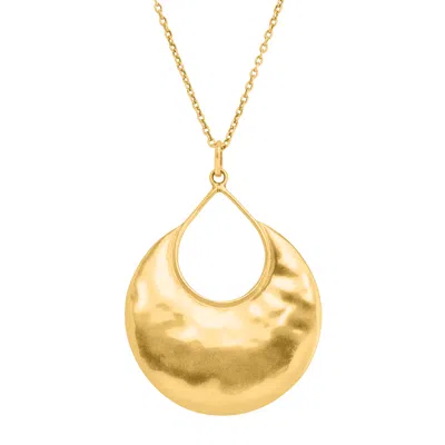Silpada Crescent Drop' Pendant In 14k Gold-plated Sterling Silver, 28" + 2" In Yellow
