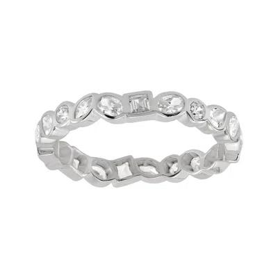 Silpada Crystalline' Sterling Silver White Cubic Zirconia Band Ring