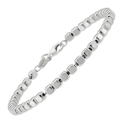 Silpada Cubic Bliss' Bracelet In Sterling Silver, 7" (3.3mm) In Gray