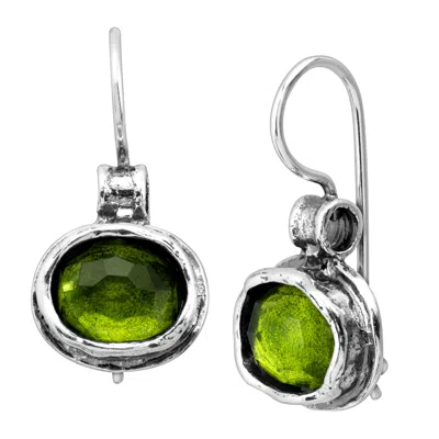 Silpada Daintree' Natural Green Quartz Drop Earrings In Sterling Silver