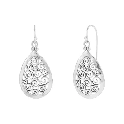 Silpada Dancing Scroll' Sterling Silver Drop Earrings In White
