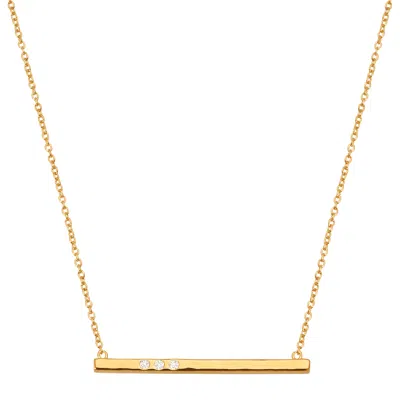 Silpada Dotted Line' Necklace With Crystals In Gold-plated Silver, 18" + 2" In Green