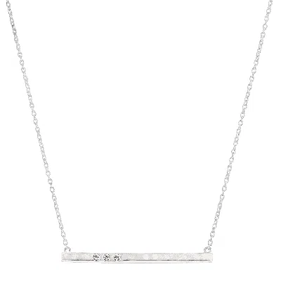 Silpada Dotted Line' Necklace With Crystals In Sterling Silver, 18" + 2" In Green