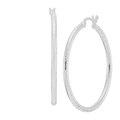 Silpada Downtown Taste' Tube Hoop Earrings In Sterling Silver In Neutral