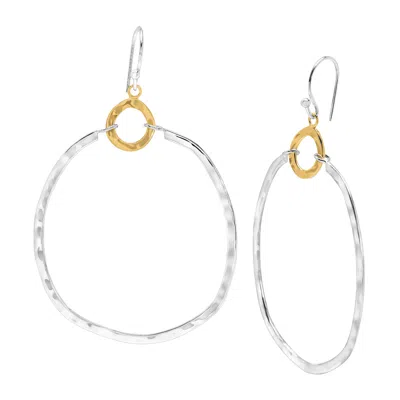 Silpada Dynamic Duo' Drop Earrings In Sterling Silver & Brass In Multi