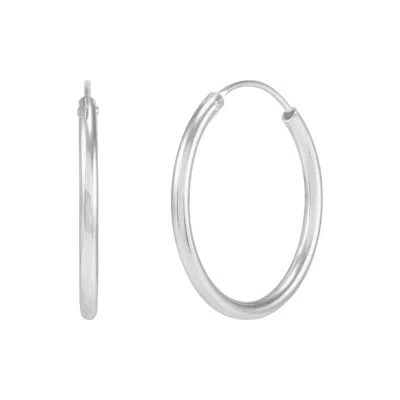 Silpada Endless Elegance' Hoop Earrings In Sterling Silver In Pink