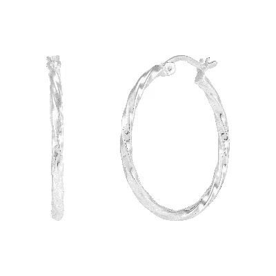 Silpada Endless Twists' Hoop Earrings In Sterling Silver In Pattern