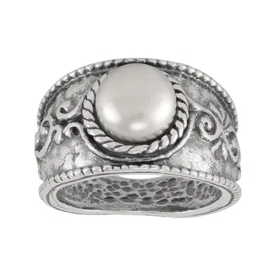 Silpada Everyday Craft' Sterling Silver Freshwater Pearl Ring In White