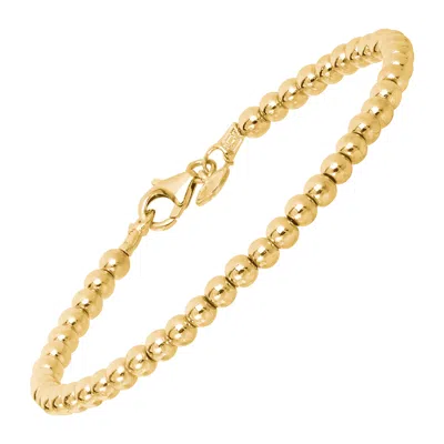Silpada Falling Water' Hematite 4mm Bead Bracelet In Gold-plated Silver, 7.5"