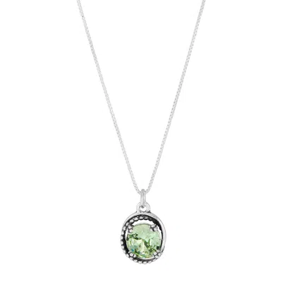 Silpada Forest Veil' Sterling Silver Green Cubic Zirconia Pendant Necklace, 18"