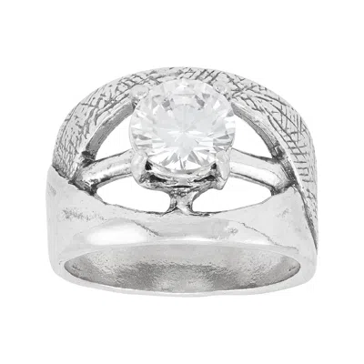 Silpada Full Appeal' Sterling Silver White Cubic Zirconia Ring