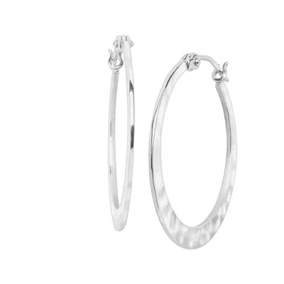 Silpada Full Circle' Sterling Silver Hoop Earrings In White